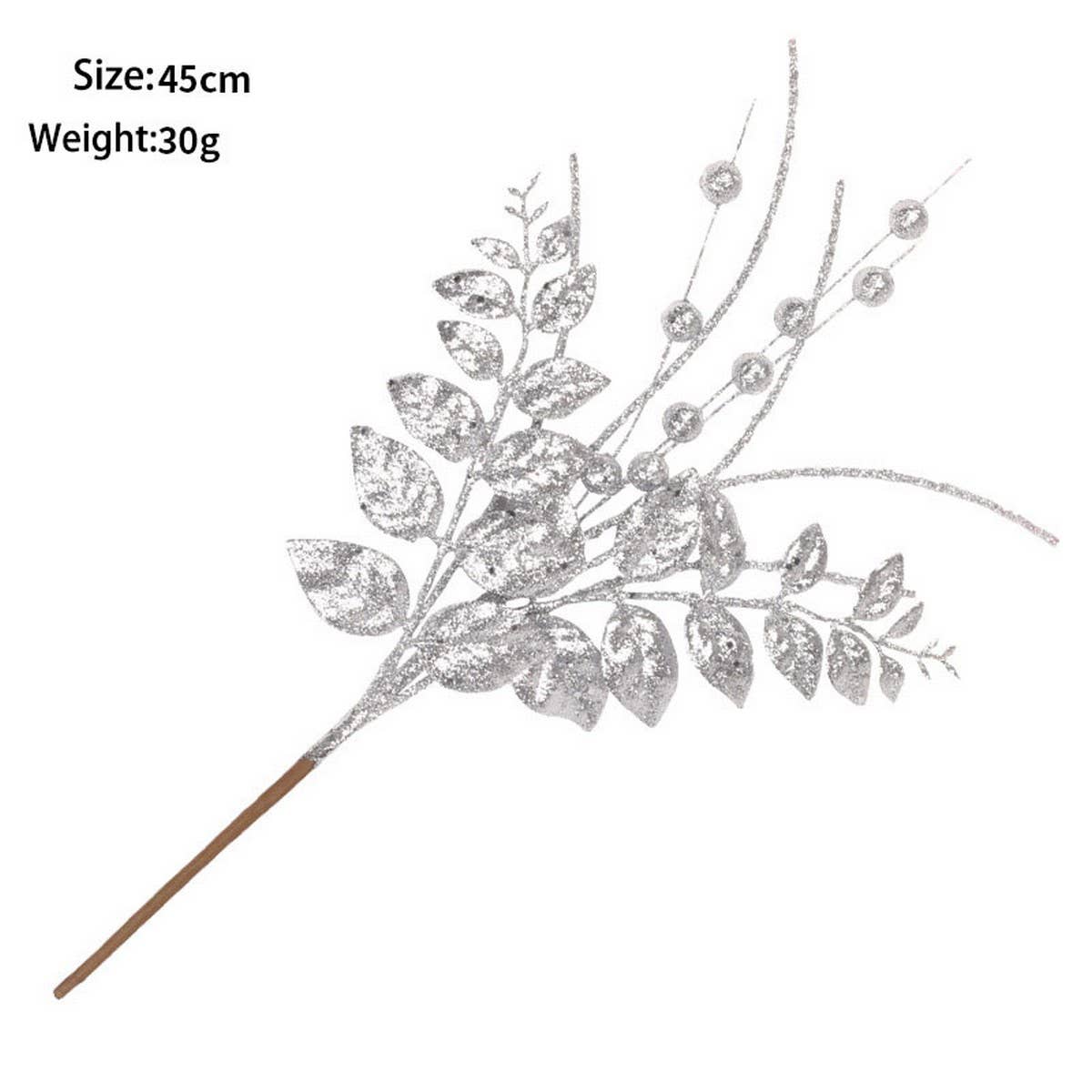 Realistic Berry and Leaf Christmas Floral Pick_CWMM9891