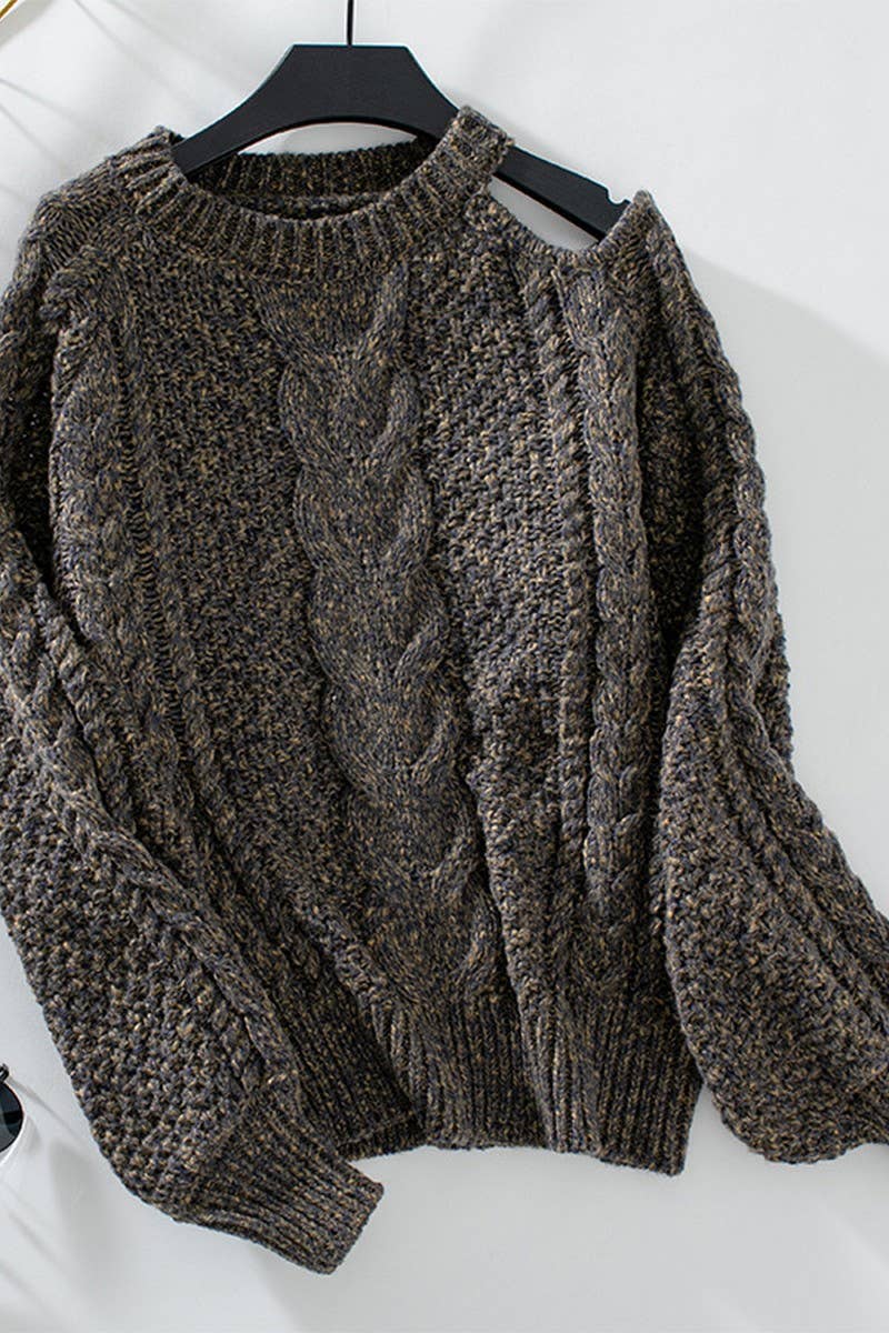 CWOSWL2922_SOLID CHUNKY KNIT OFF-THE-SHOULDER SWEATER