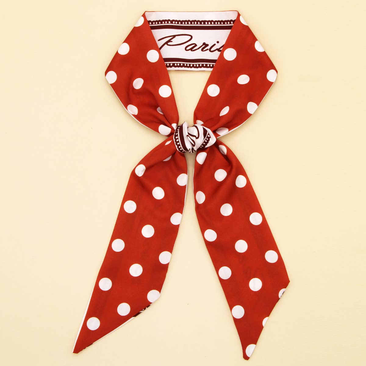 Skinny Floral Ribbon Scarf for Hair or Handbag_CWASC0067