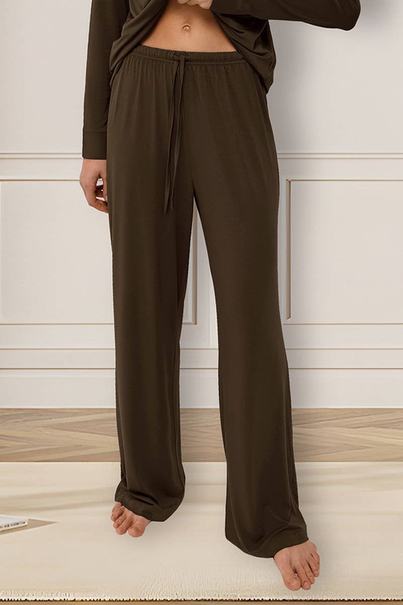 CWSPJ0394_MODAL CARDIGAN LONG SLEEVE PANTS PAJAMA SET