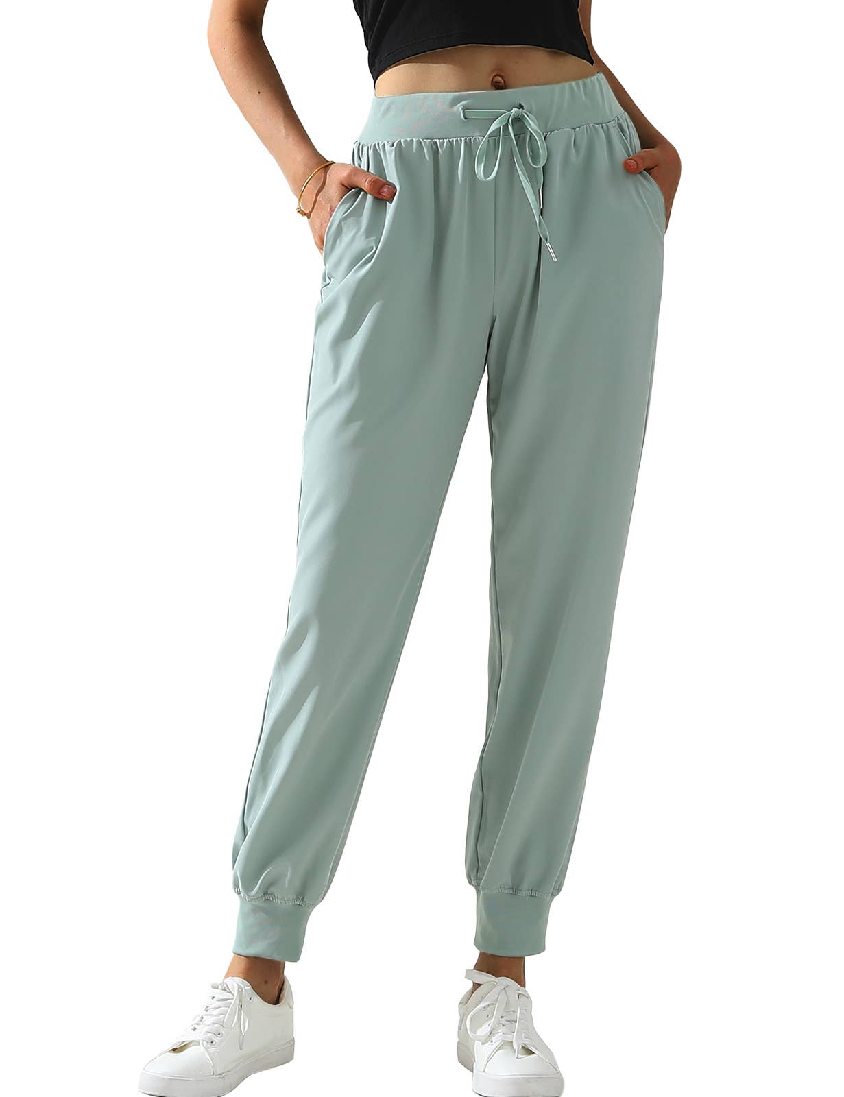 CWBLP423_Elastic Band Waist With Side Pocket Pants