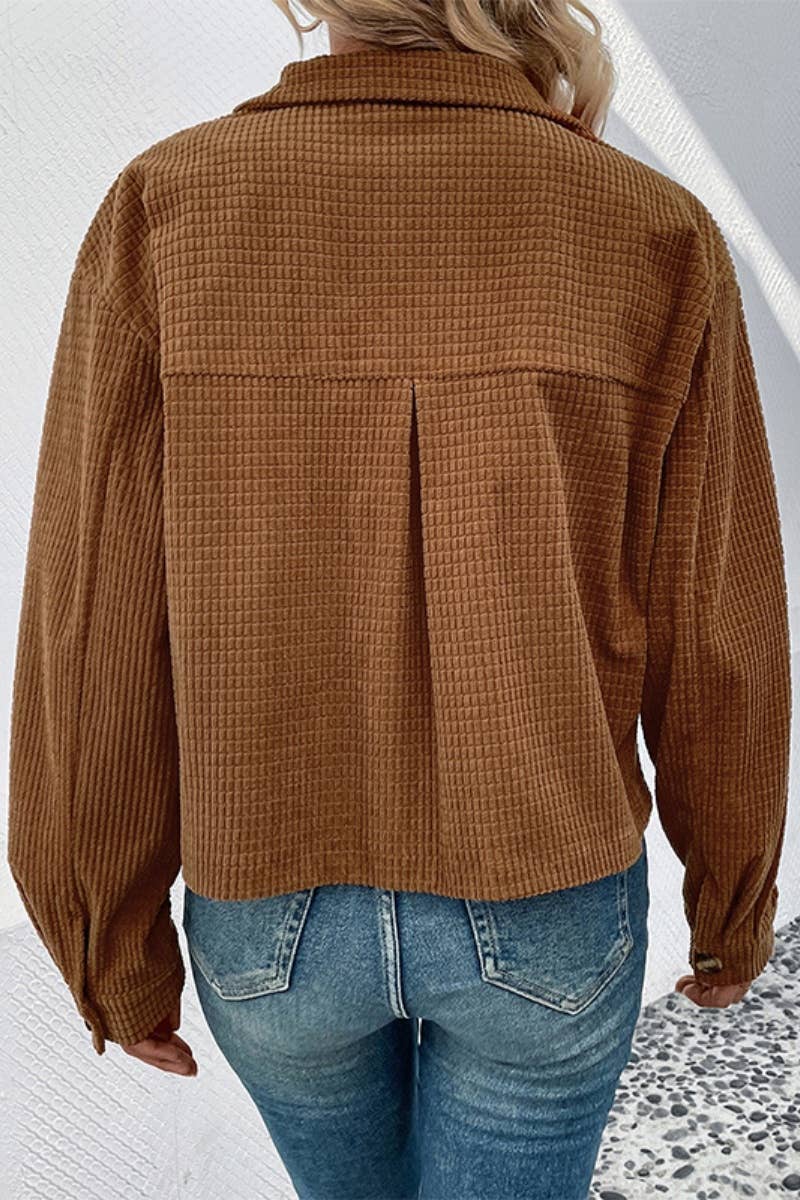 CWOCO1006_WINTER SHIRT LAPEL BUTTON POCKET COAT