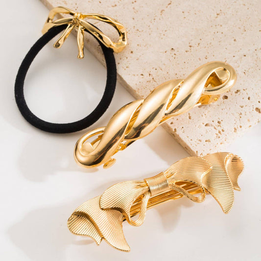 Elegant Twist Bow Spring Elastic Ponytail Hair Tie