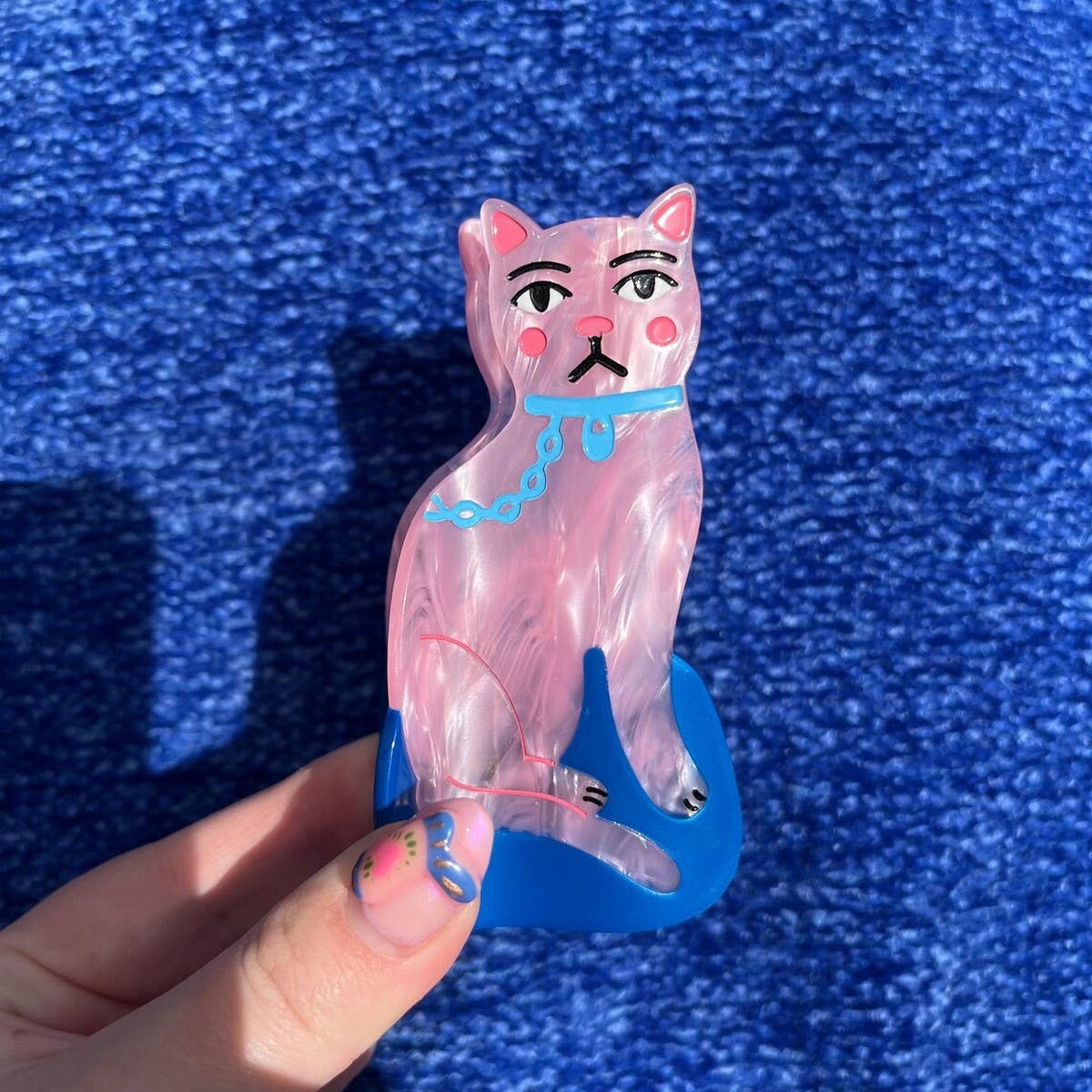 CWAHA1571_FUN CARTOON DOG CAT KOI BILLIARDS HAIR CLAW CLIP