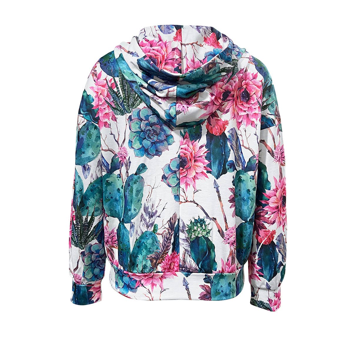 CASUAL PRINTED HOODED POCKET HOODIE