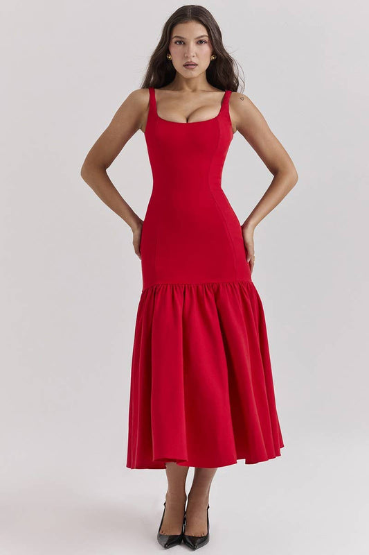 CWDMD5558_LOOSE FIT SPAGHETTI STRAP BACKLESS MAXI DRESS