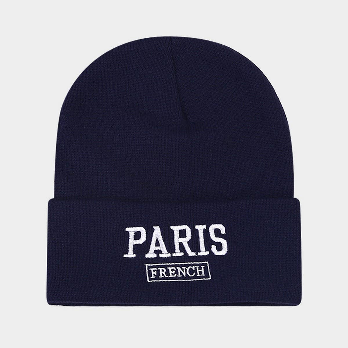 KOREAN STYLE EMBROIDERED LETTER KNITTED HAT_CWAH2120