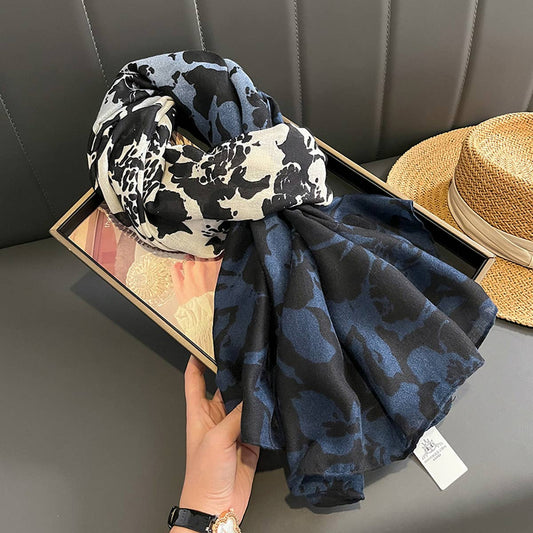 Autumn Cotton Linen Scarf Shawl Wrap for Women_CWASC0586