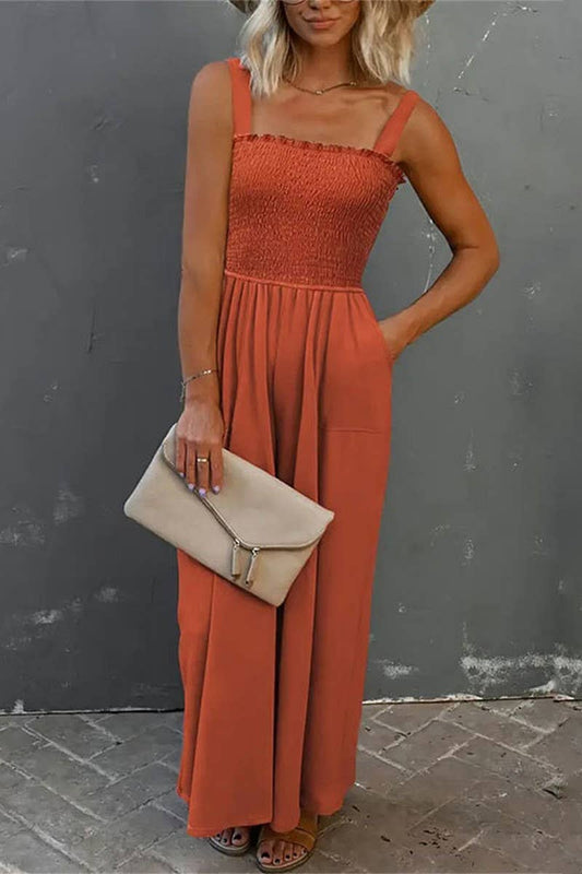 CWSBSSL0138_LARGE POCKET LOOSE CASUAL WIDE-LEG JUMPSUIT