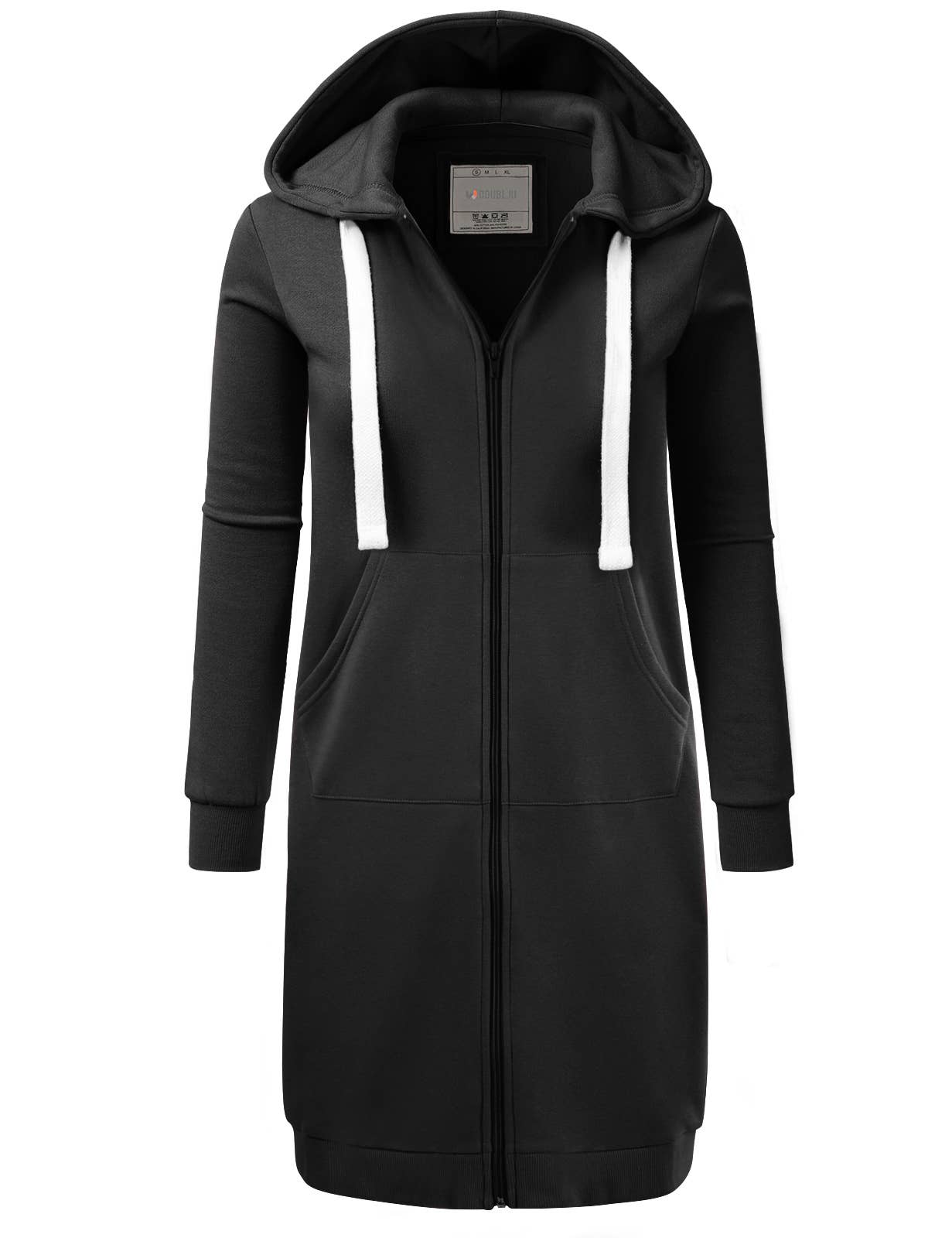 CWOHOL448_Lightweight Thin Zip-Up Hoodie Long Jacket