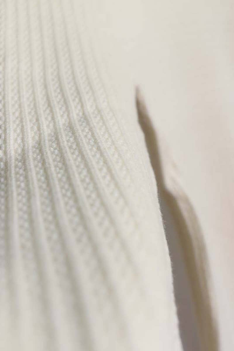 CWTBLL2700_SOLID COLOR HALF TURTLENECK KNITTED BOTTOMING TOP