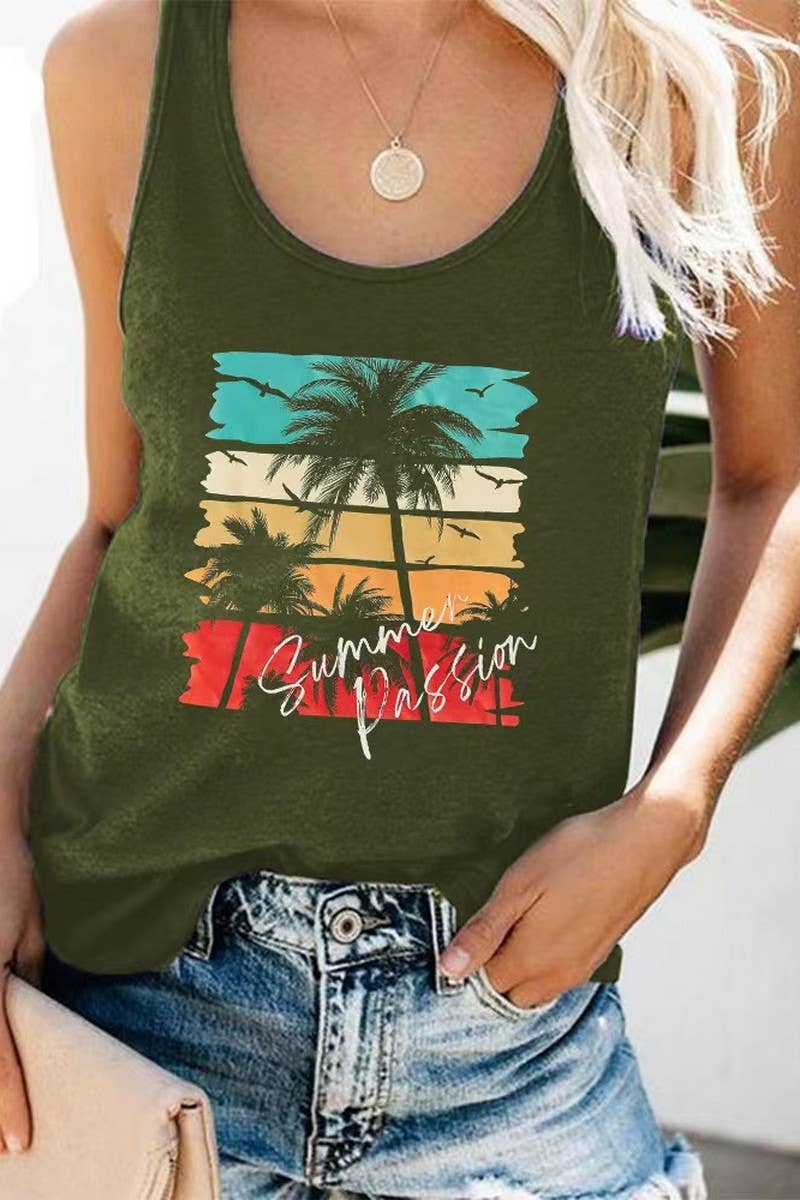 CWTTSL0259_SLEEVELESS TANK TOP MONOGRAM PRINT T-SHIRT