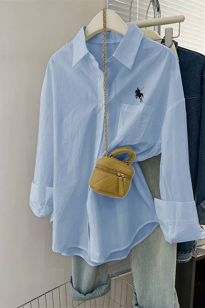 CWTSTL01011_LOOSE-FITTING LONG-SLEEVED BUTTON-DOWN SHIRT