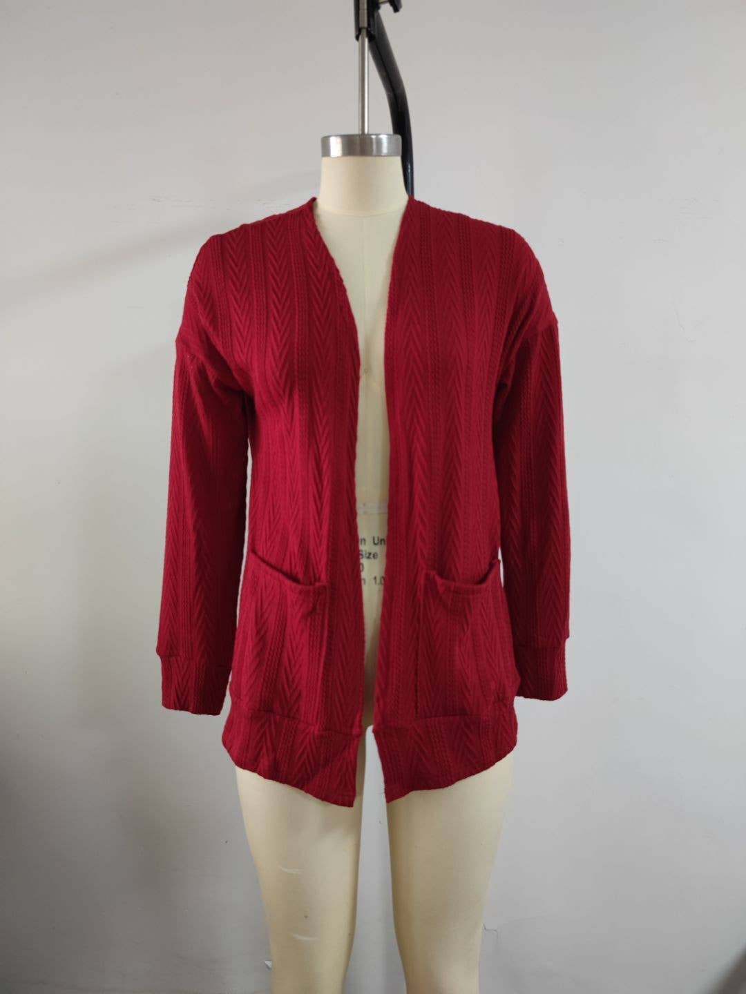 Fashionable loose knitted long-sleeved cardigan