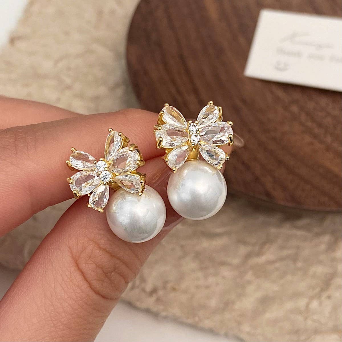 SIMPLE HIGH-GRADE BOW ZIRCON EARRINGS FOR WOMEN_CWAJE2998
