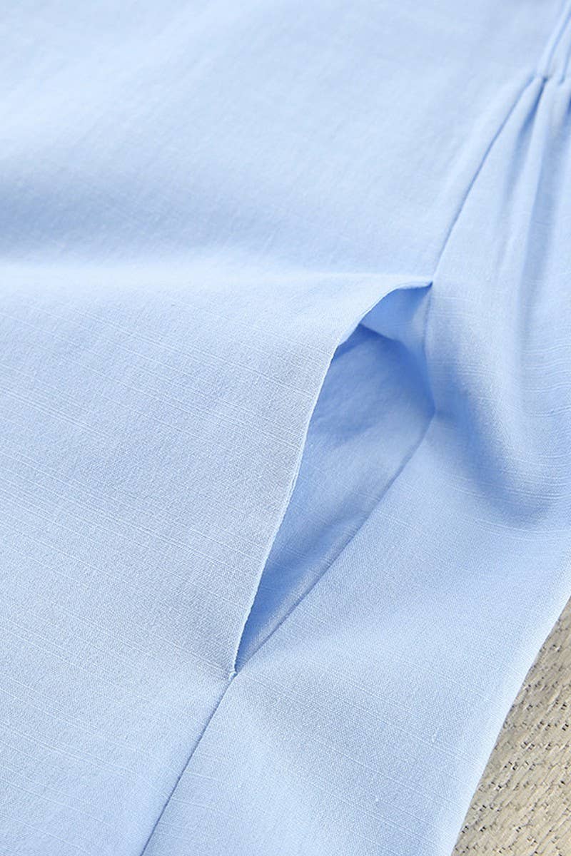 CWSPJ0344_LOOSE ROUND NECK SLEEVELESS HOME NIGHTDRESS