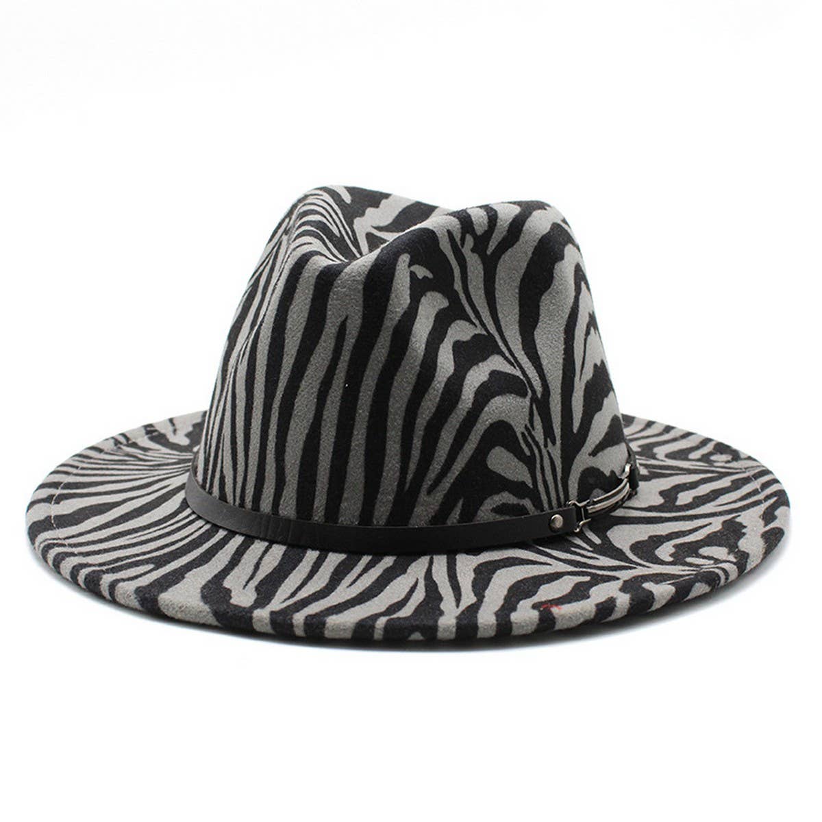FASHION STRIPED WOOLEN HAT JAZZ HAT FELT HAT_CWAH2566