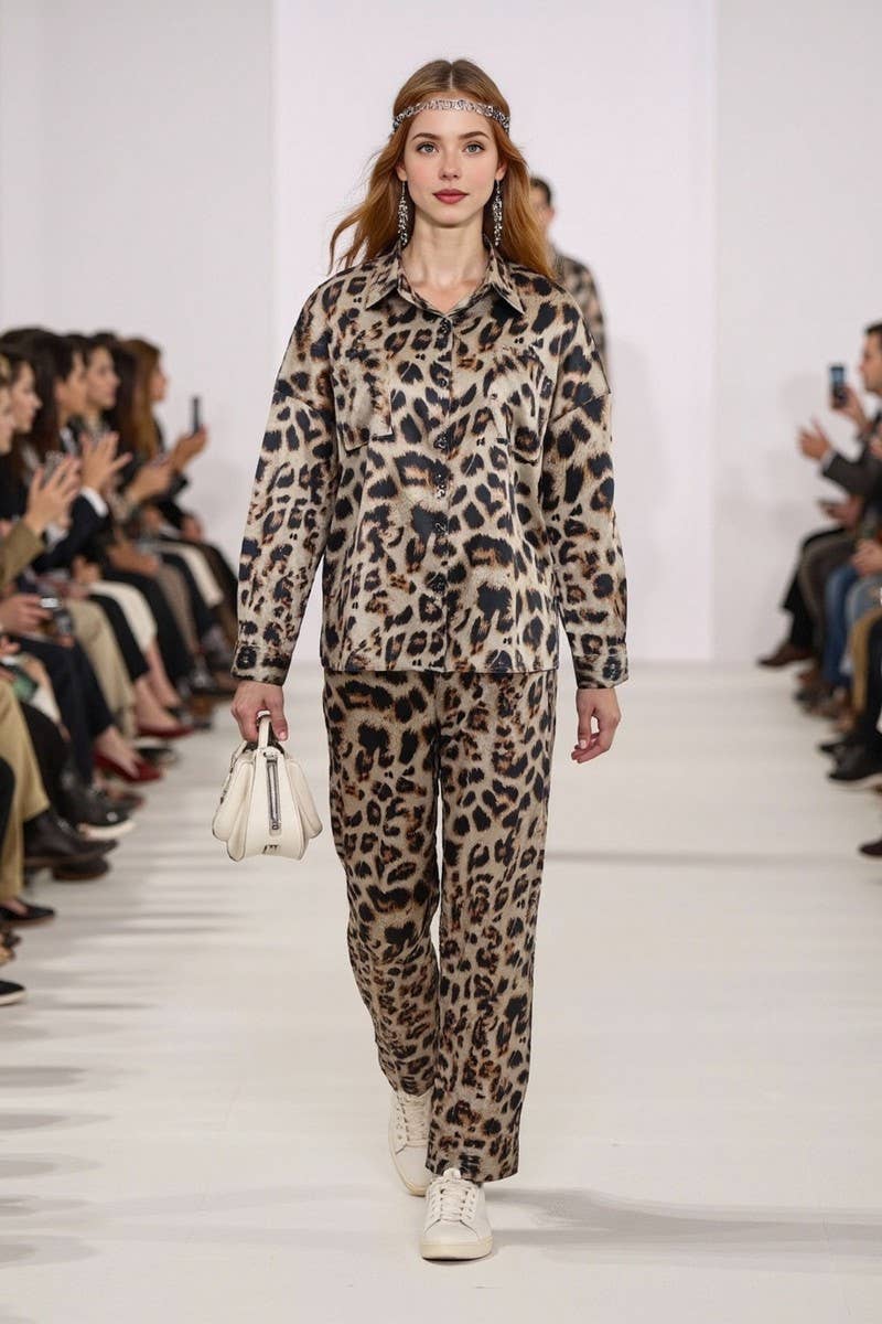 CWSPJ0422_LEOPARD PRINT LONG SLEEVE PAJAMA SET