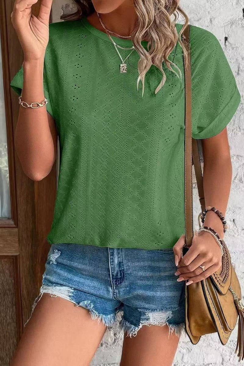 CWTTS1321_SUMMER NEW ROUND NECK LOOSE SHORT SLEEVE T-SHIRT