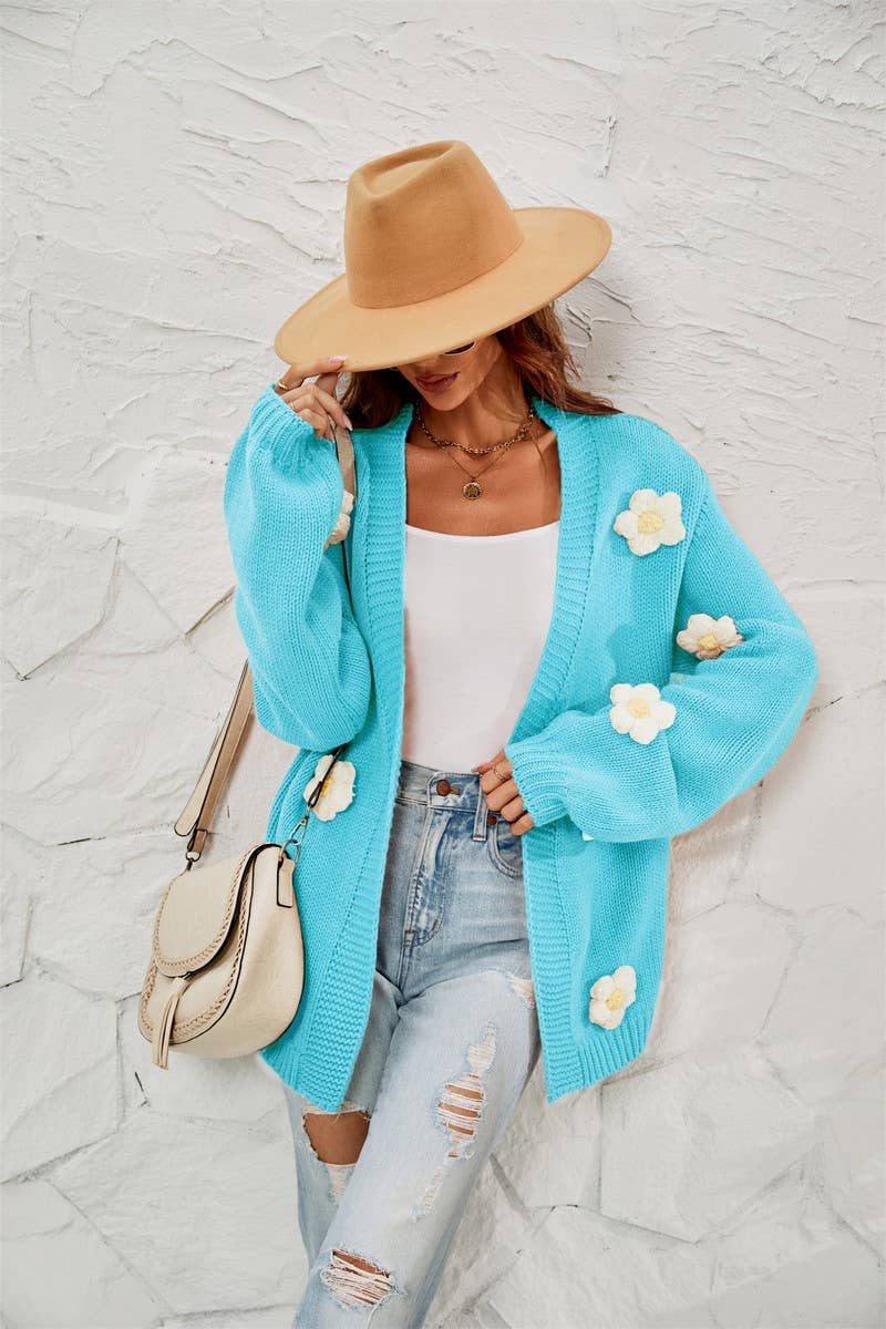 CWOSWL1659_Long Sleeve Casual Open Front Cardigan Sweater