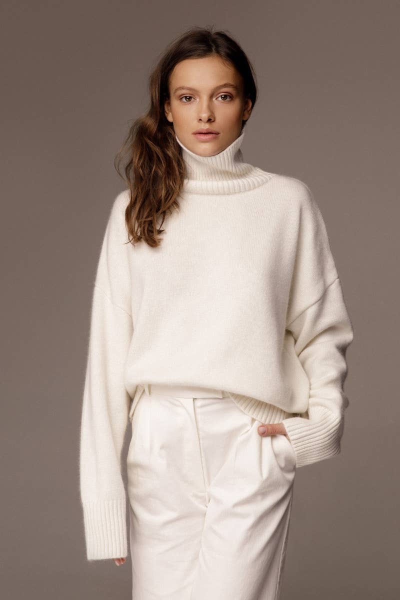 CWOSWL6630_THICK TURTLENECK SWEATER WITH LONG SLEEVES