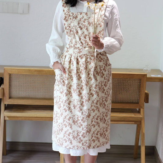 SIMPLE AND ELEGANT CORDUROY MATERIAL THICK APRON