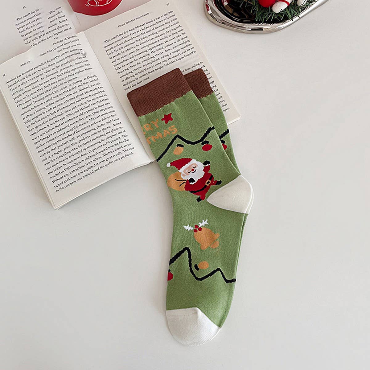 CWMS02730_WOMEN CHRISTMAS CREW SOCKS GIFT WINTER