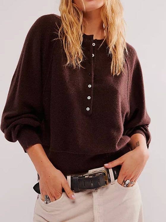 Artistic French half-breasted knitted sweater