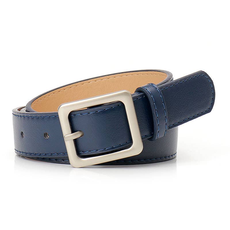 High-end retro square-buckle women's belt