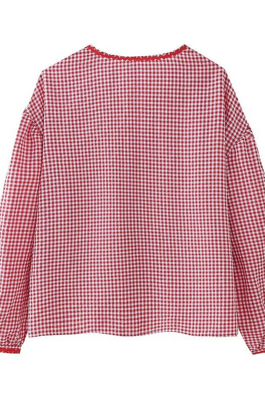 CWOCO0901_AUTUMN V-NECK LONG SLEEVE SHIRT WITH LOVE POCKET