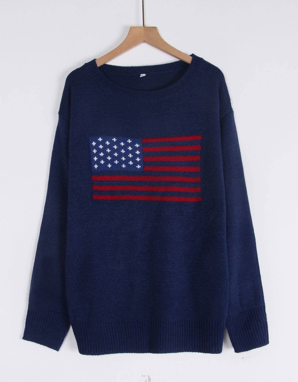 CREW-NECK FLAG EASTER INDEPENDENCE DAY SWEATER