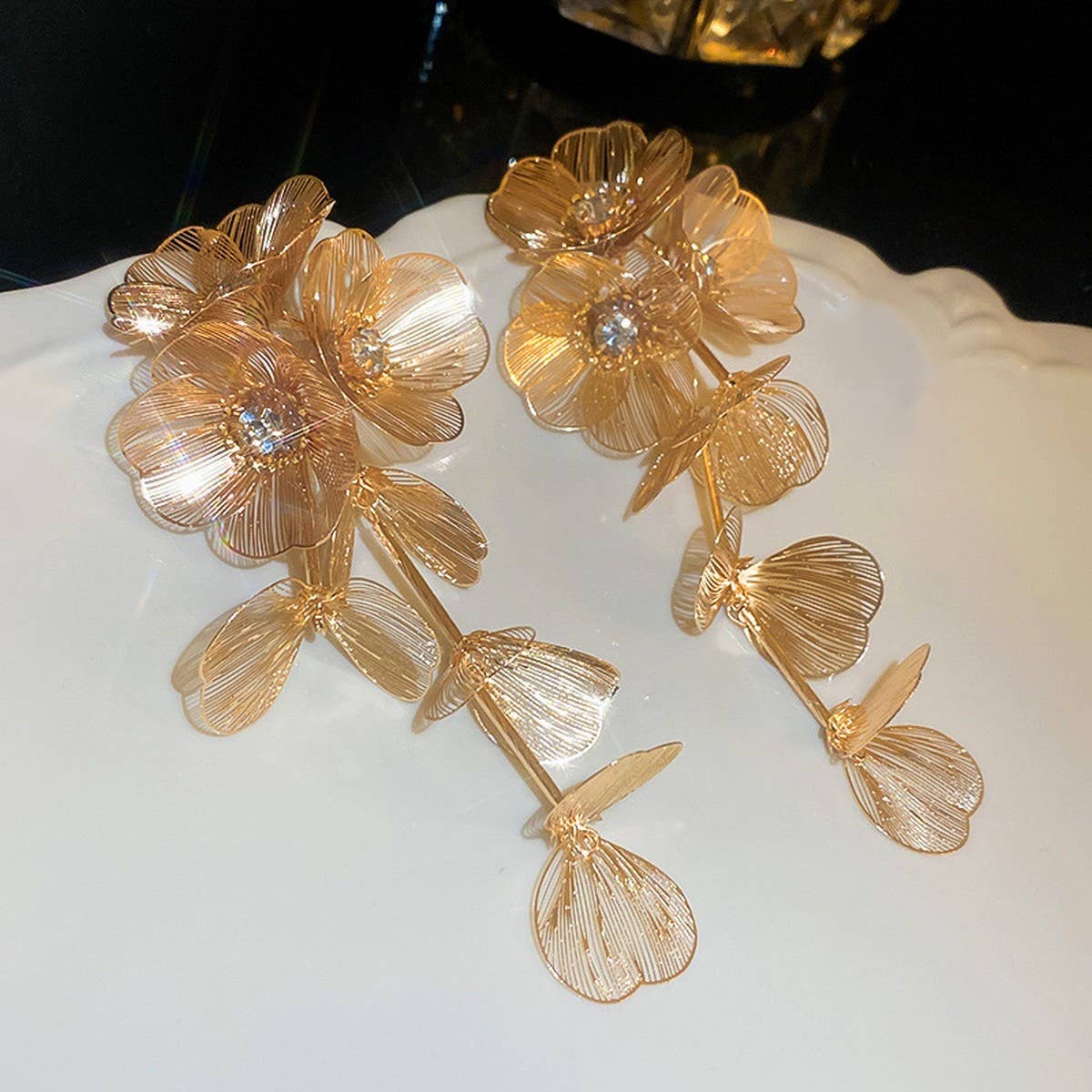 PERSONALIZED FLOWER LONG TASSEL EARRINGS_CWAJE2052