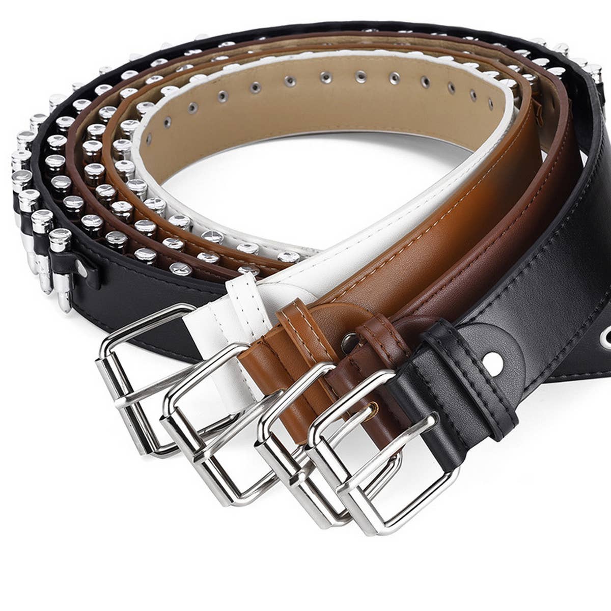 FASHIONABLE PERSONALITY INLAID PUNK BELT_CWABE0576