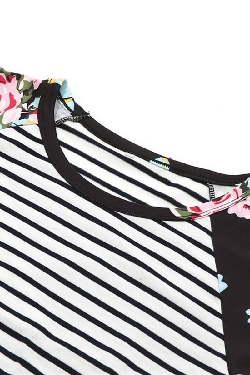 CWTBLS1438_MULTIFUNCTIONAL STRIPED STITCHING NURSING CLOTHES