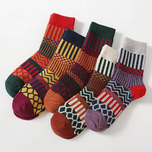 5 PCS WINTER THICKENED WARM WOOL SOCKS_CWMS0678