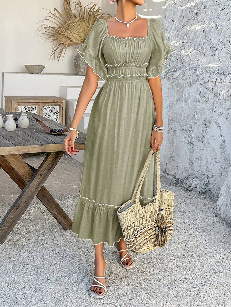 Bohemian Casual Reversible Short Sleeve Dress