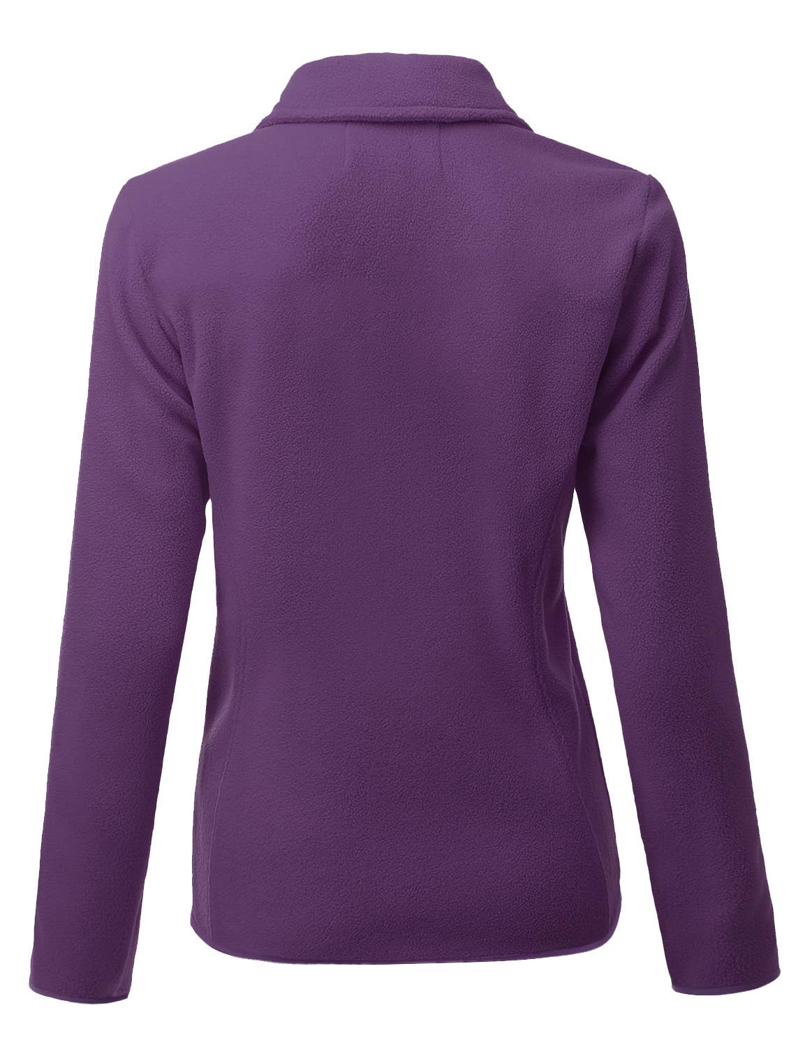 CWOJA693_Long Sleeve Full-Zip Thermal Basic Fleece Jacket