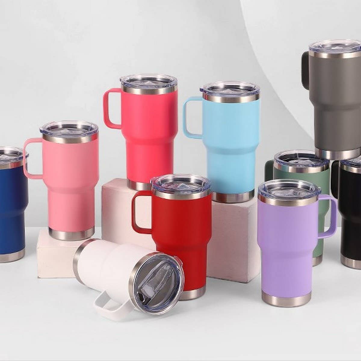 20oz/30oz Handle Car Mug Insulated Coffee Cup_CWMM7909