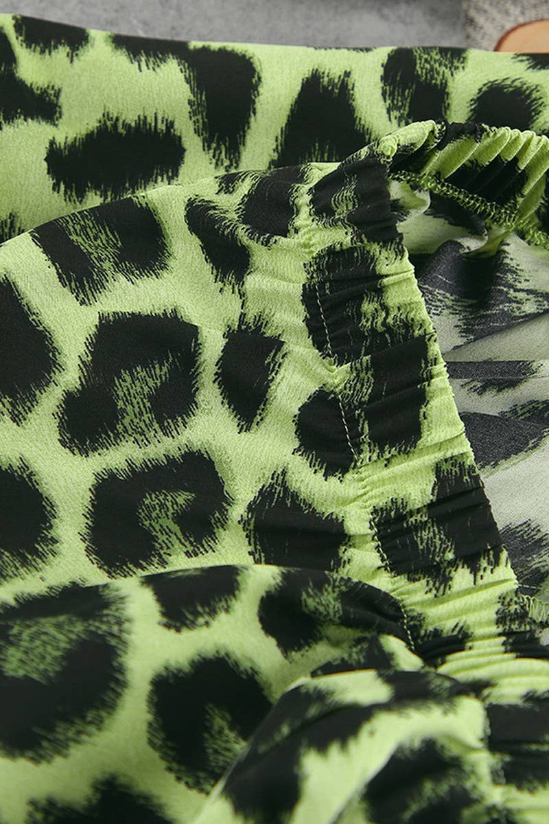 CWSPJ0397_LEOPARD PRINT LOOSE PAJAMAS THREE-PIECE HOME