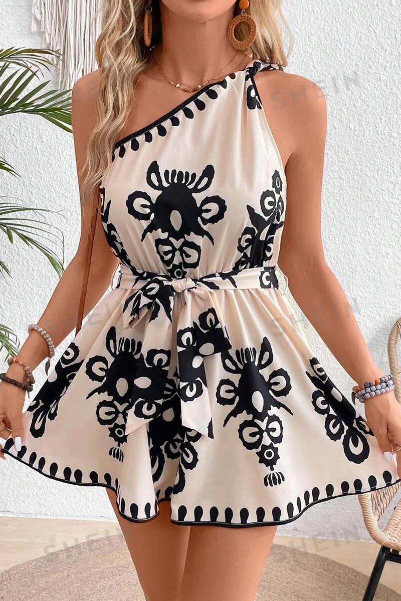 CWSJS1669_OFF-SHOULDER CASUAL HOLIDAY JUMPSUIT