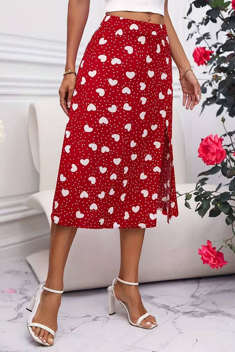 CWBMS0121_PRINTED LOVE SLIT HIP-COVERING SKIRT