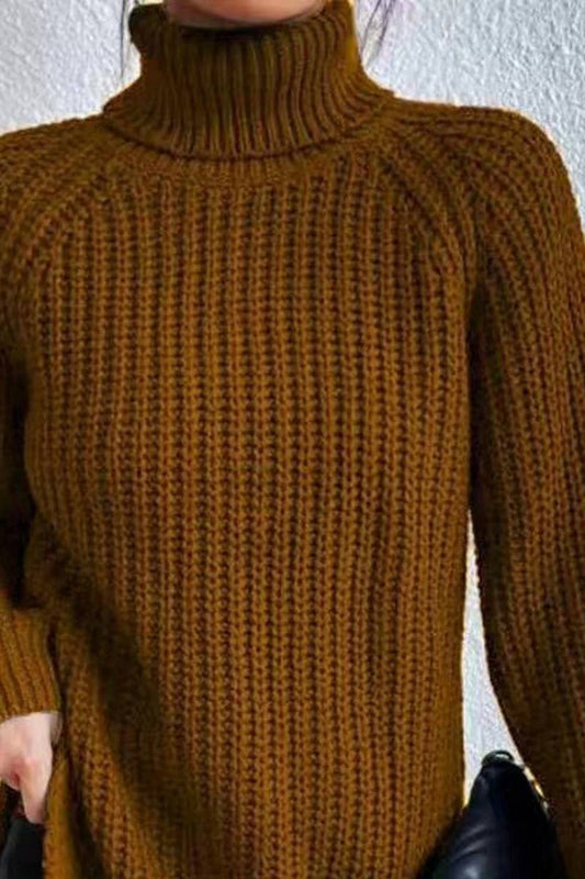 CWOSWL07649_HIGH-NECK MID-LENGTH RAGLAN SLEEVE SWEATER