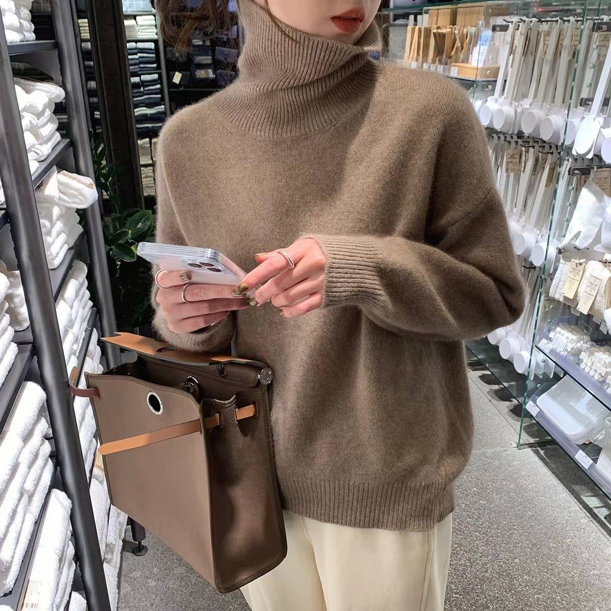 Women's Thick Knit Turtleneck Sweater