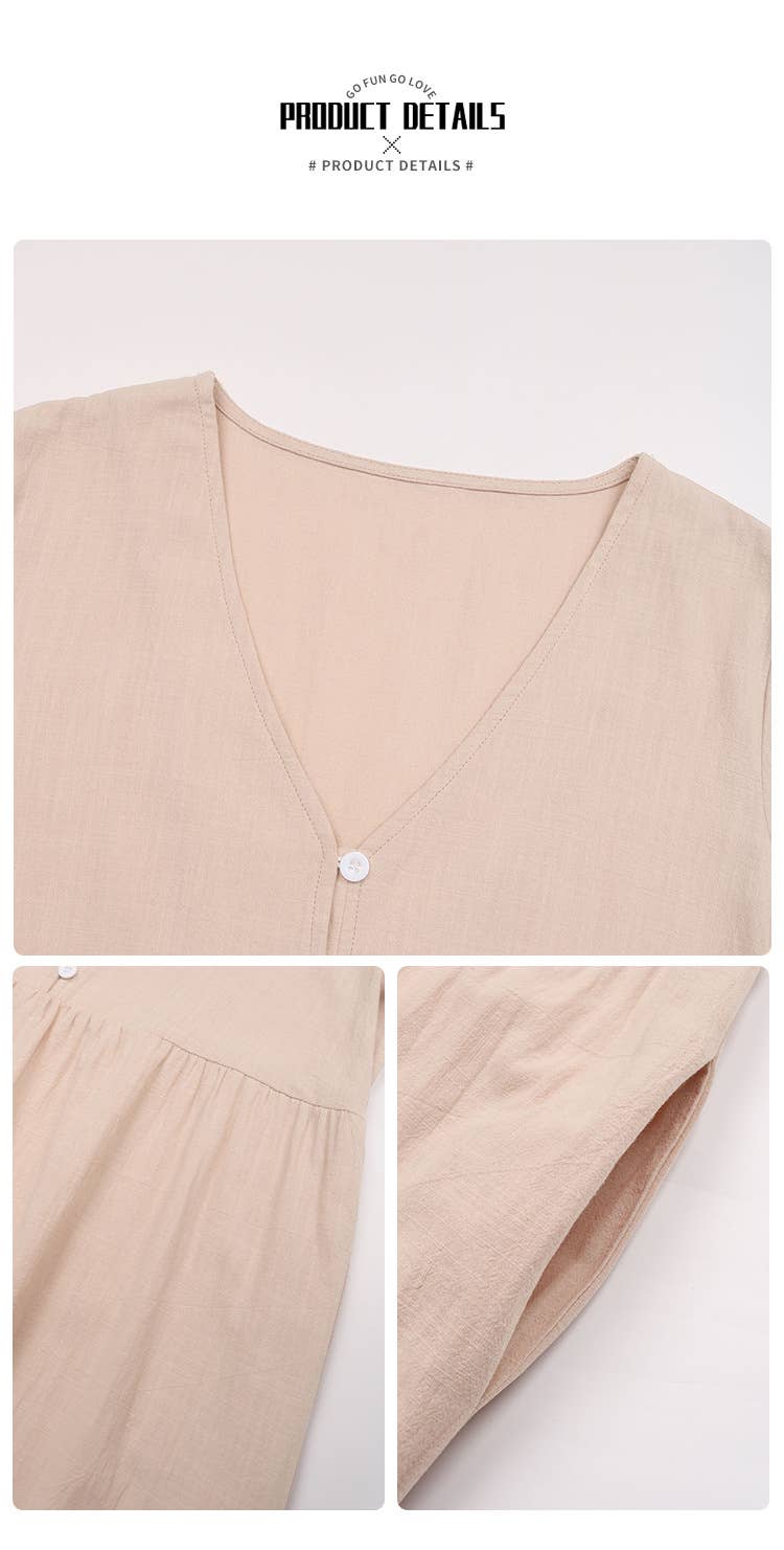 Elegant loose dress in solid color