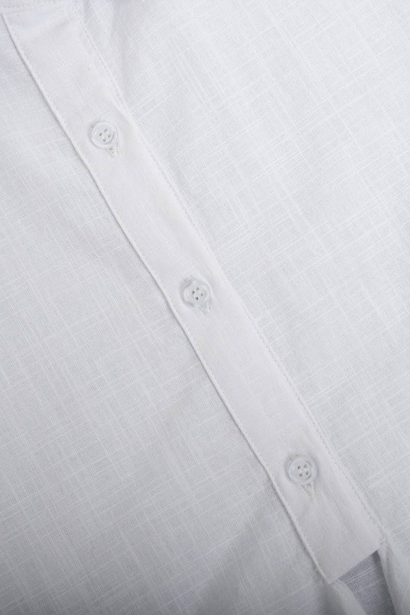 CWSTB1811_COTTON PUFF SLEEVE TOP & PLEATED SHORTS SET