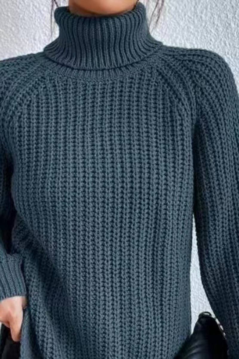 CWOSWL07649_HIGH-NECK MID-LENGTH RAGLAN SLEEVE SWEATER