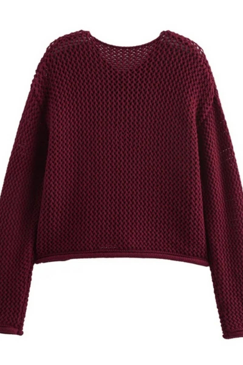 CWOCAL2290_CASUAL SOLID COLOR LONG SLEEVE KNIT CARDIGAN