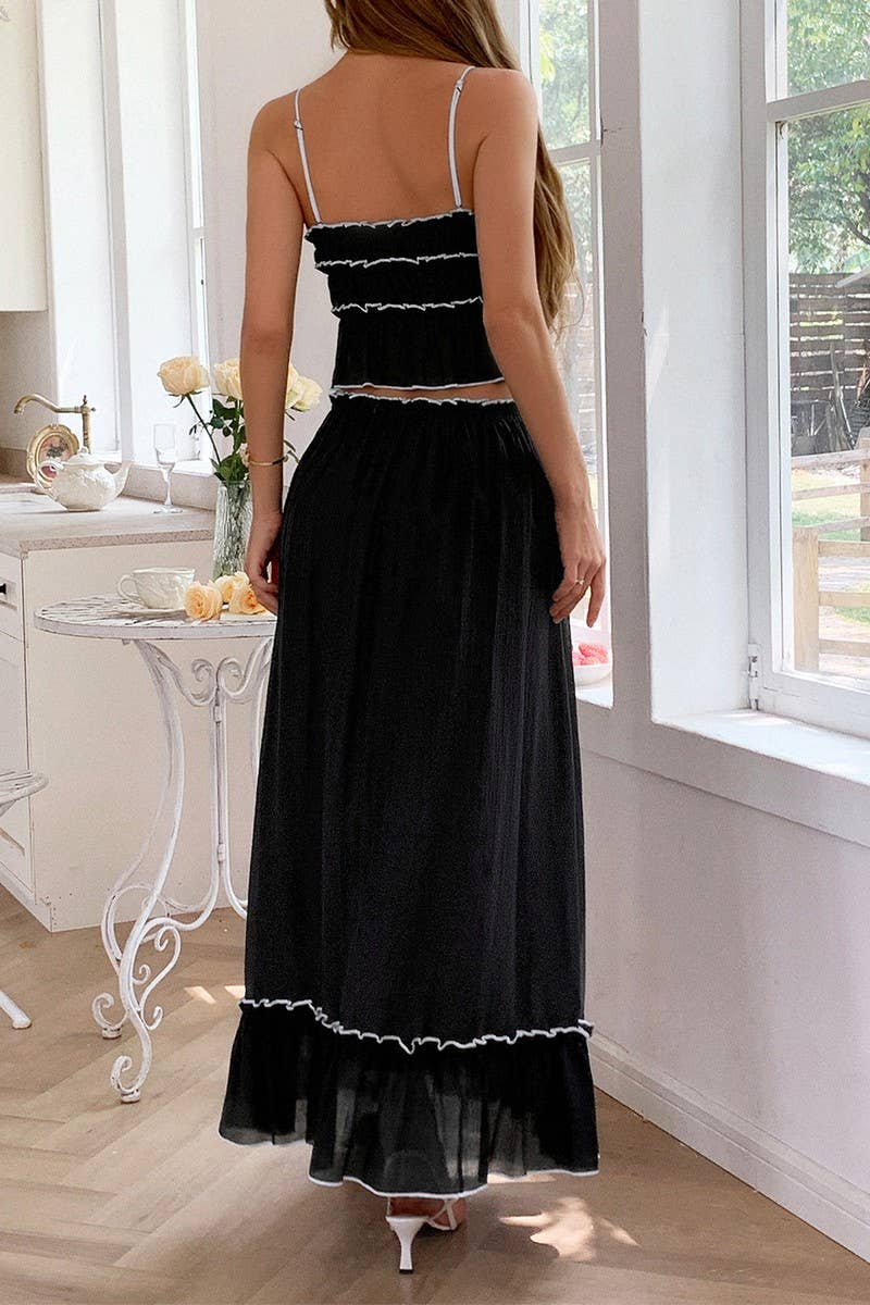 CWSS1181_CASUAL SEASIDE ATMOSPHERE STYLISH TWO-PIECE