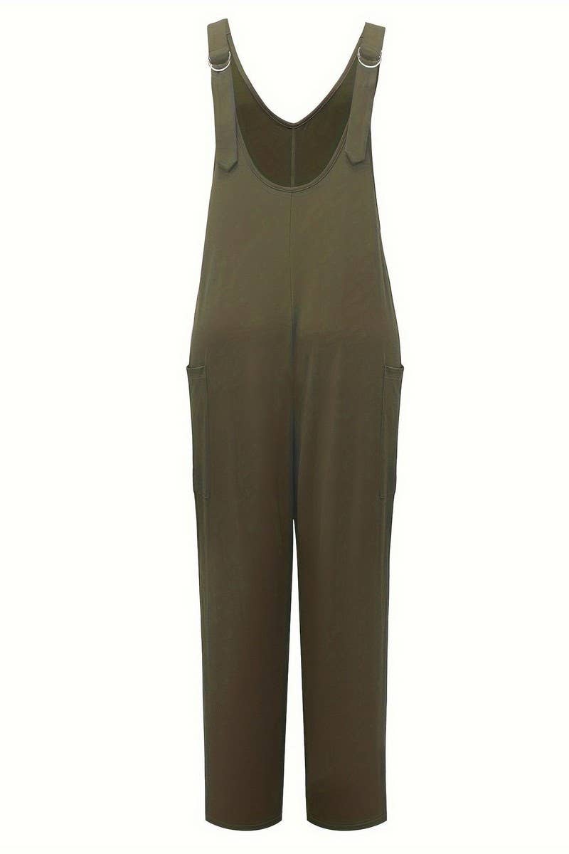 CWSBSSL0140_KNITTED ADJUSTABLE STRAP JUMPSUIT