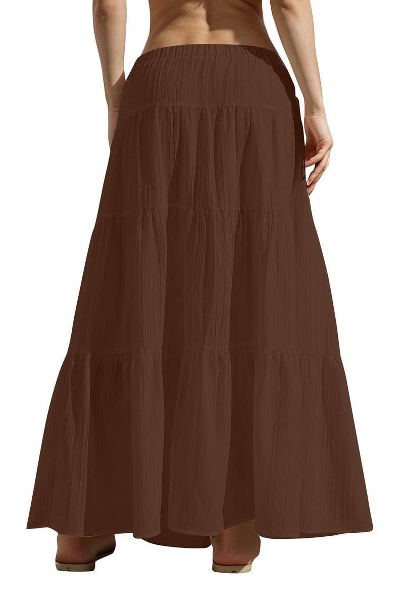 CWBLS0560_DRAWSTRING WAIST COLORBLOCK MAXI SKIRT